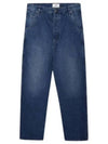 Men's Alex Fit Mid Wash Wide Jeans Indigo - AMI - BALAAN 2