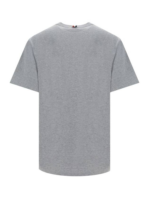 Men's Side Slit Relaxed Short Sleeve T-Shirt Light Grey - THOM BROWNE - BALAAN 3