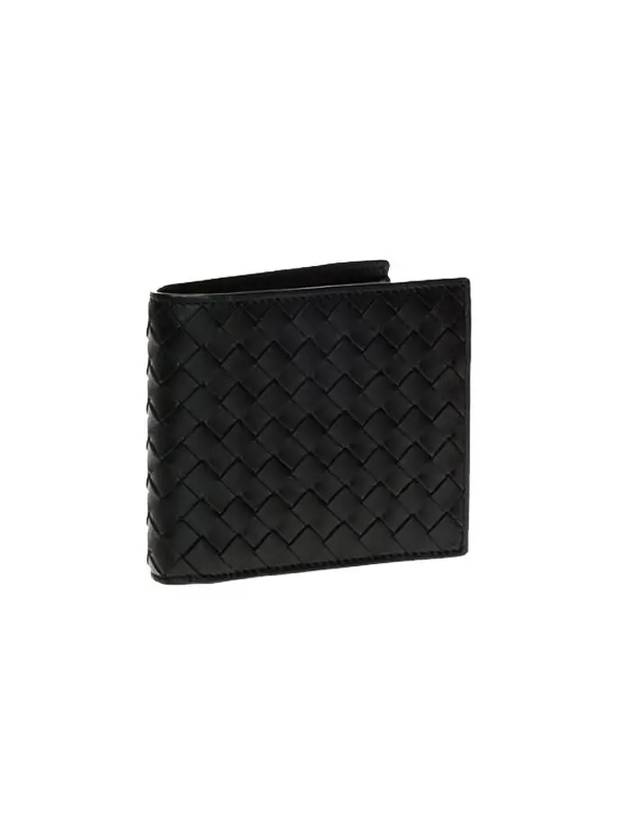 Intrecciato Weaving Half Wallet Black - BOTTEGA VENETA - BALAAN 4