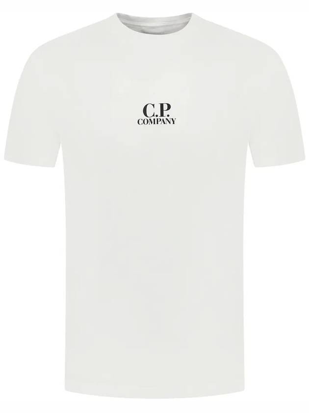 Logo Print Short Sleeve T-Shirt Gauze White - CP COMPANY - BALAAN 2