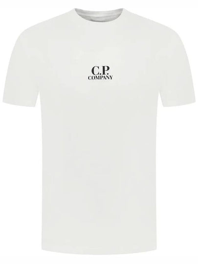 Logo Print Short Sleeve T-Shirt Gauze White - CP COMPANY - BALAAN 2