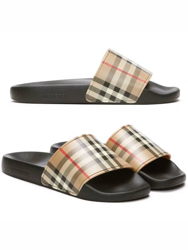 Vintage Check Slippers Beige - BURBERRY - BALAAN 2