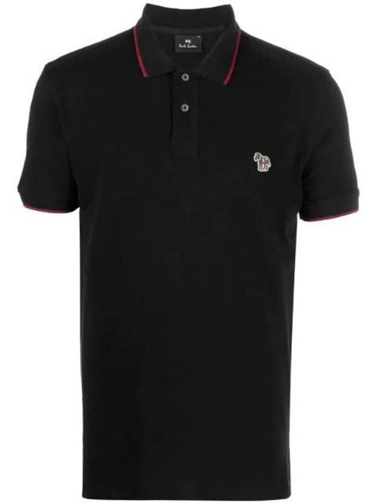 PS by Zebra Patch Short Sleeve PK Shirt Black - PAUL SMITH - BALAAN.