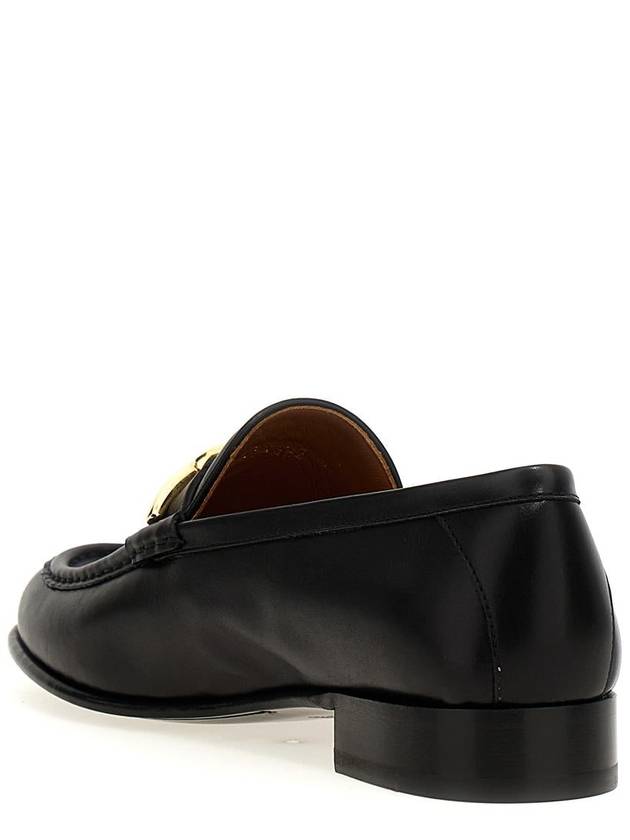 V Logo Signature Calfskin Loafers Black - VALENTINO - BALAAN 4