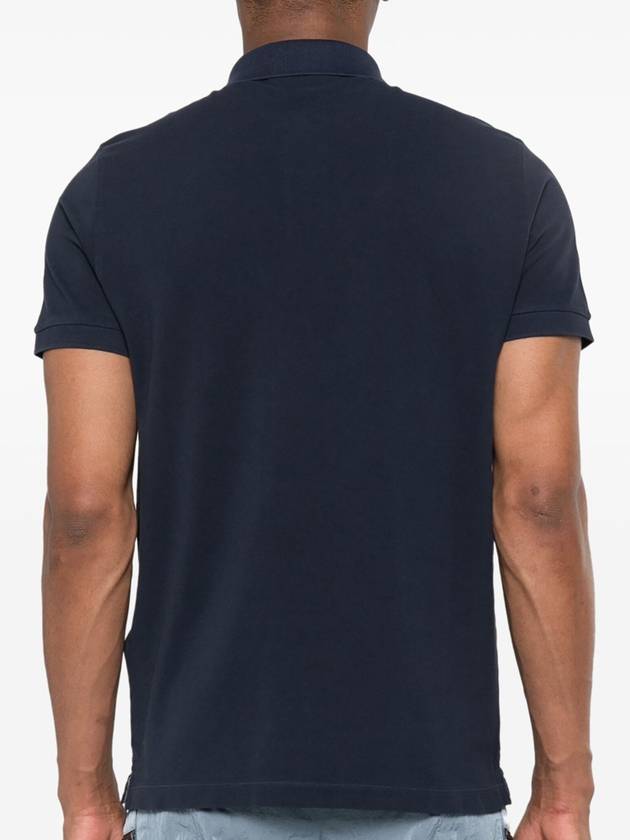 Wappen Cotton Short Sleeve Polo Shirt Navy - STONE ISLAND - BALAAN 6