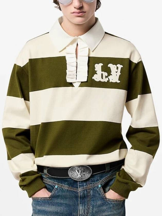 1AFWUB Long Sleeved Cotton Rugby Polo - LOUIS VUITTON - BALAAN 1