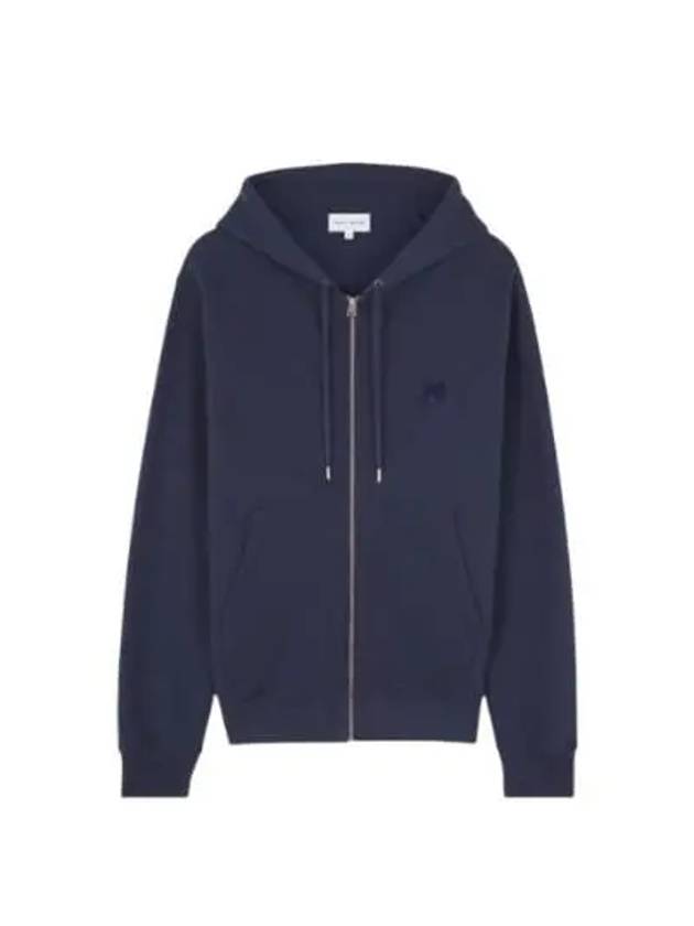 Bold Fox Head Patch Cotton Zip-Up Hoodie Ink Blue - MAISON KITSUNE - BALAAN 2