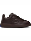 Leather Box Low Top Sneakers Brown - BURBERRY - BALAAN 2