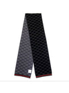 GG Two-Tone Wool Scarf Black - GUCCI - BALAAN 4