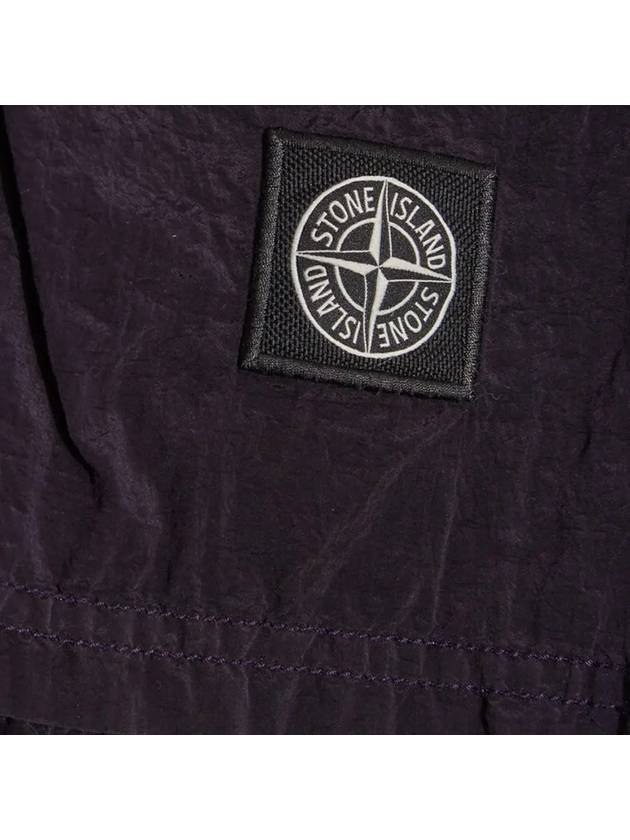 Men's Logo Patch Nylon Swim Shorts Purple - STONE ISLAND - BALAAN 5