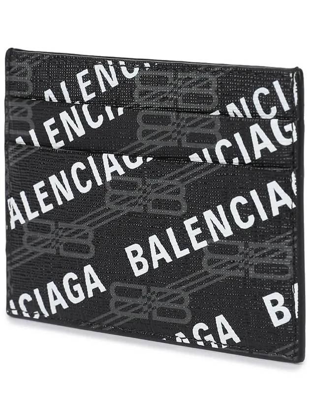 Monogram Pattern Card Wallet Black - BALENCIAGA - BALAAN 3