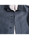 Men's Donegal Tweed 4 Bar Wool Single Coat Blue - THOM BROWNE - BALAAN 6