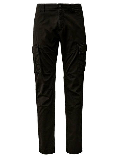 Stretch Sateen Cargo Lens Straight Pants Black - CP COMPANY - BALAAN 2