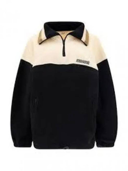 Mamet Fleece Sweatshirt Black Beige MA129622A009E01BK 1132017 - ISABEL MARANT - BALAAN 1