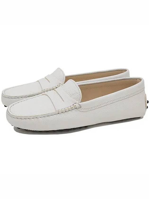 Women's Gommino Leather Driving Shoes White - TOD'S - BALAAN 2