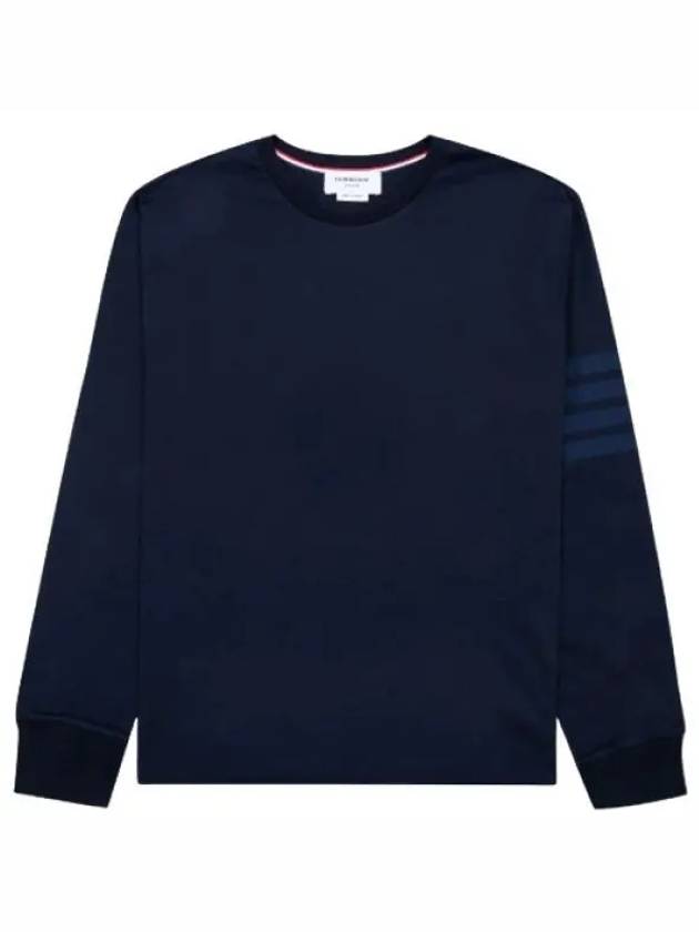 4 Bar Armband Tonal Long Sleeve T-Shirt Navy - THOM BROWNE - BALAAN 2