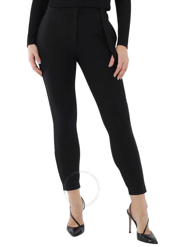 Strap Crepe Jersey Skinny Pants Black - BURBERRY - BALAAN 2