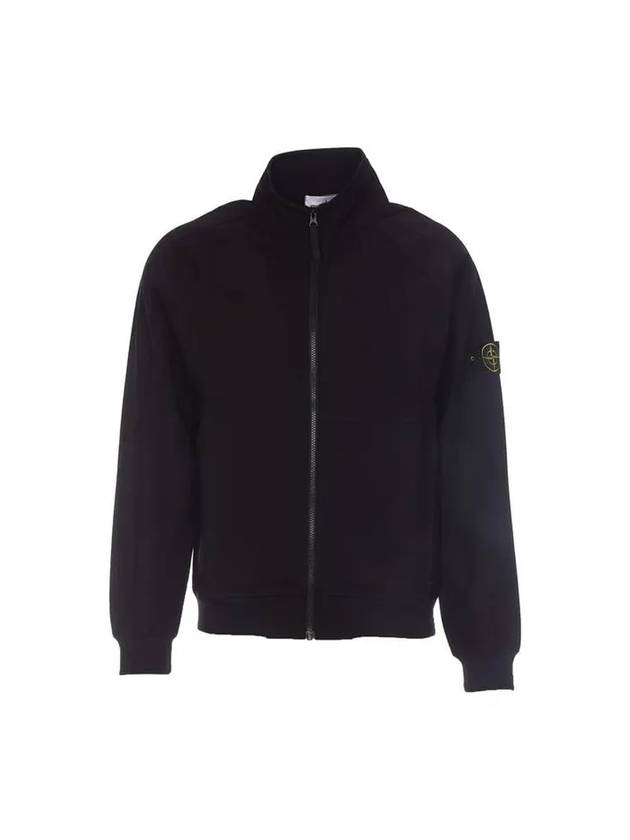 Stretch Technical Fleece Nylon Bomber Jacket Black - STONE ISLAND - BALAAN 1