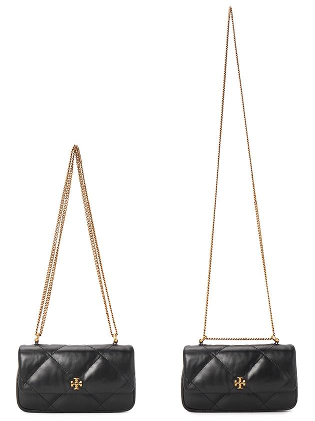 Kira diamond quilted flap cross bag black - TORY BURCH - BALAAN 7