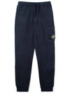 Waffen Patch Cotton Fleece Track Pants Navy - STONE ISLAND - BALAAN 2