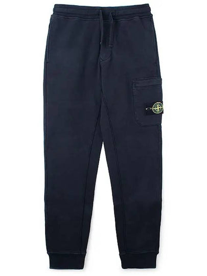 Waffen Patch Cotton Fleece Track Pants Navy - STONE ISLAND - BALAAN 2