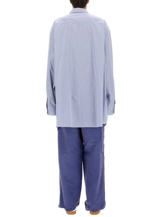 Oxford Long Sleeve Shirt Blue - MAISON MARGIELA - BALAAN 4