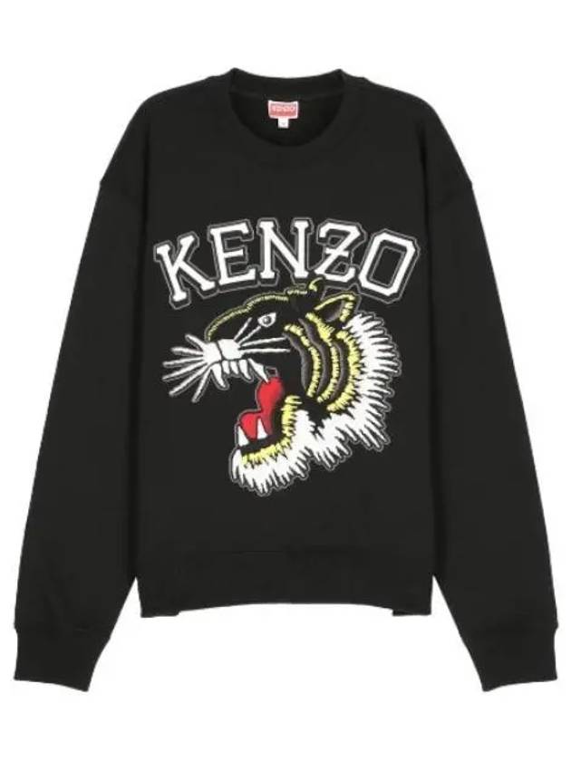 Tiger Varsity Jungle Logo Sweatshirt Black T Shirt - KENZO - BALAAN 1