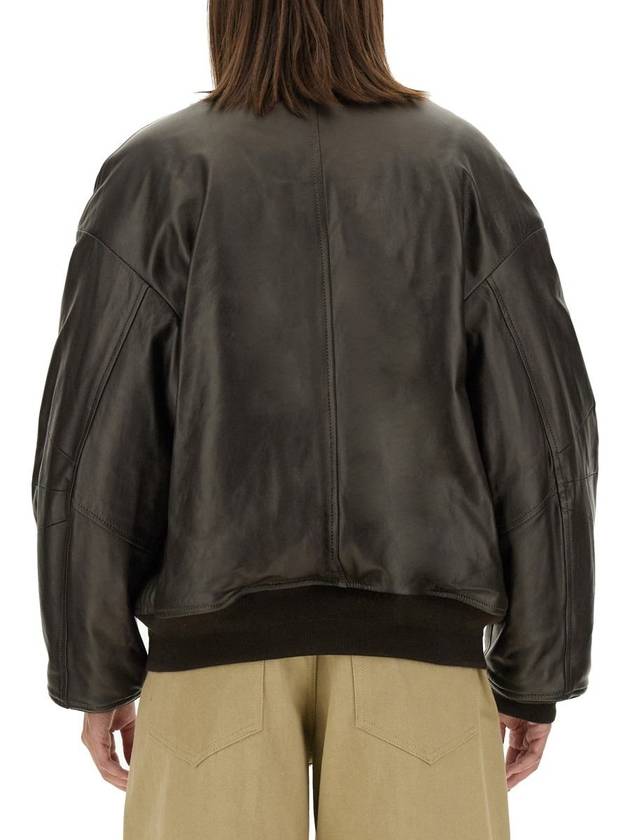 Salvatore Santoro Leather Bomber Jacket - SALVATORE SANTORO - BALAAN 3