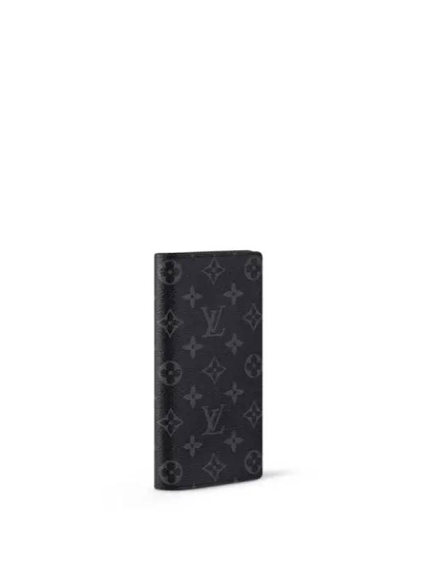 Brazza Monogram Long Wallet Black - LOUIS VUITTON - BALAAN 3