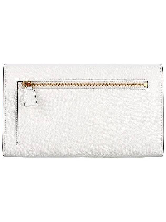 Triangle Logo Saffiano Chain Clutch Bag White - PRADA - BALAAN 6