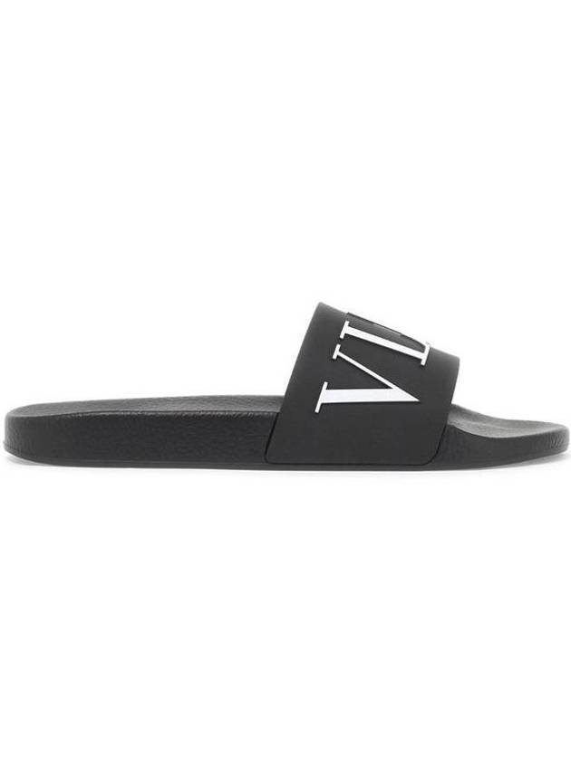 VLTN Rubber Slippers Black - VALENTINO - BALAAN 1