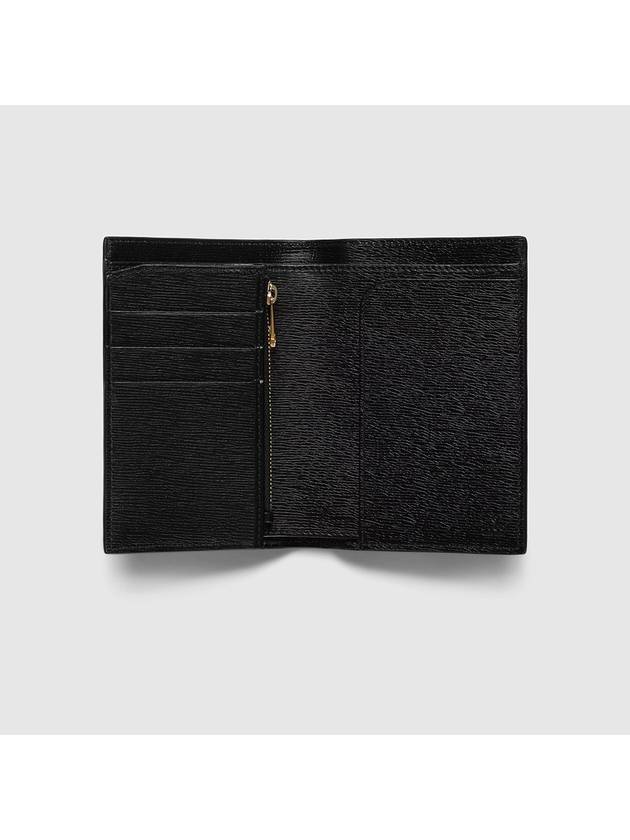 Script Leather Passport Wallet Black - GUCCI - BALAAN 5