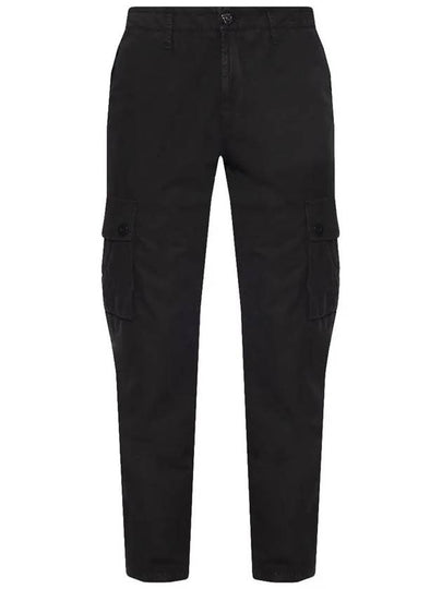 Men's Wappen Patch Cargo Track Pants Black - STONE ISLAND - BALAAN 2