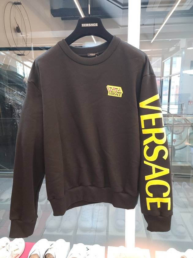 Neon Graphic Logo Sweatshirt Black - VERSACE - BALAAN 6