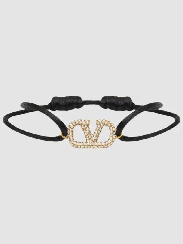 5W2J0F81 YAB 32U Garavani V logo cotton bracelet - VALENTINO - BALAAN 2