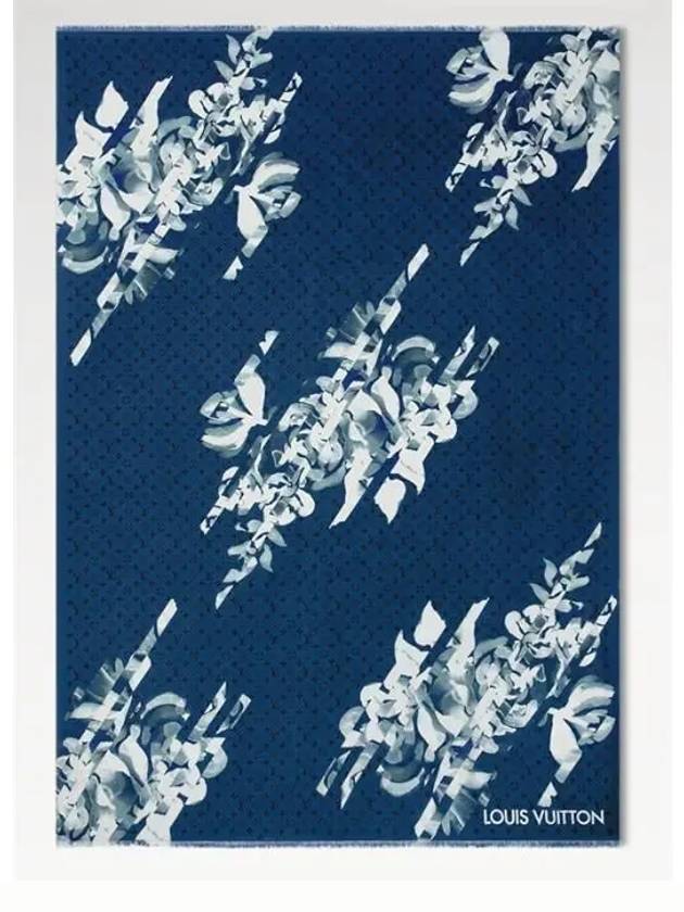 Men's Monogram Flower Stole Blue - LOUIS VUITTON - BALAAN 5