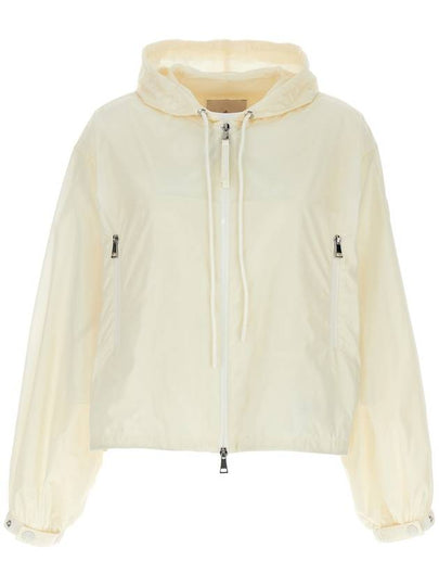 Vernois Logo Hooded Jacket White - MONCLER - BALAAN 2