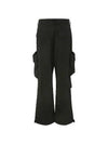 Y 3 Women s Pants Denim Drawstring Wide Cargo IN4373 BLACK - Y-3 - BALAAN 2