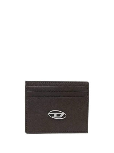 Johnny D Logo Card Wallet Brown - DIESEL - BALAAN 1