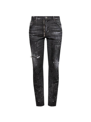 Men's Painting Cool Guy Jeans Black - DSQUARED2 - BALAAN 1