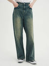 Easy washed wide denim pants vintage blue - BLONDNINE - BALAAN 2