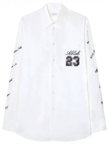 Off White 23 Skate Logo Cotton Shirt 270020 - OFF WHITE - BALAAN 1