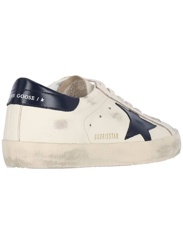 Superstar Beige Night Blue Heel Tab Sneakers - GOLDEN GOOSE - BALAAN 5