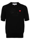 Red Heart Wappen Knit Top Black - COMME DES GARCONS - BALAAN 2