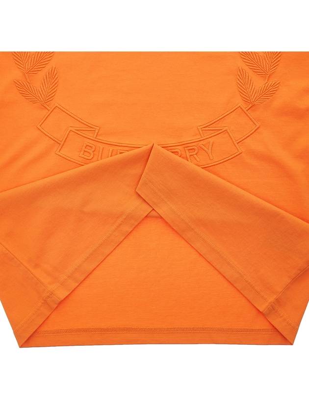 Embroidered Logo Short Sleeve T-Shirt Orange - BURBERRY - BALAAN 9