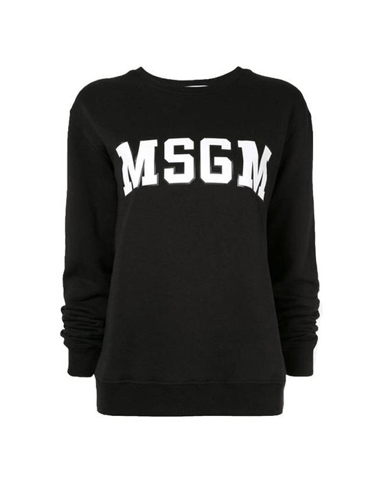 logo print sweatshirt black - MSGM - BALAAN.