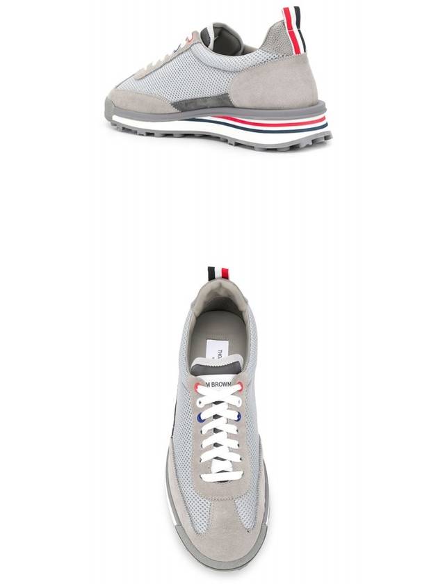 Men's Nylon Tech Runner Low Top Sneakers Grey - THOM BROWNE - BALAAN 6