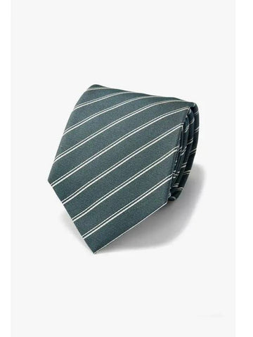 Men s Diagonal Stripe Silk Tie Green - EMPORIO ARMANI - BALAAN 1