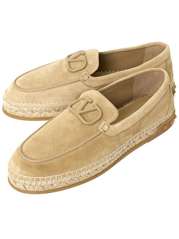 Logo Suede Espadrilles Beige - VALENTINO - BALAAN 2