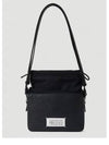 Logo Patch Leather Bucket Cross Bag Black - MAISON MARGIELA - BALAAN 5